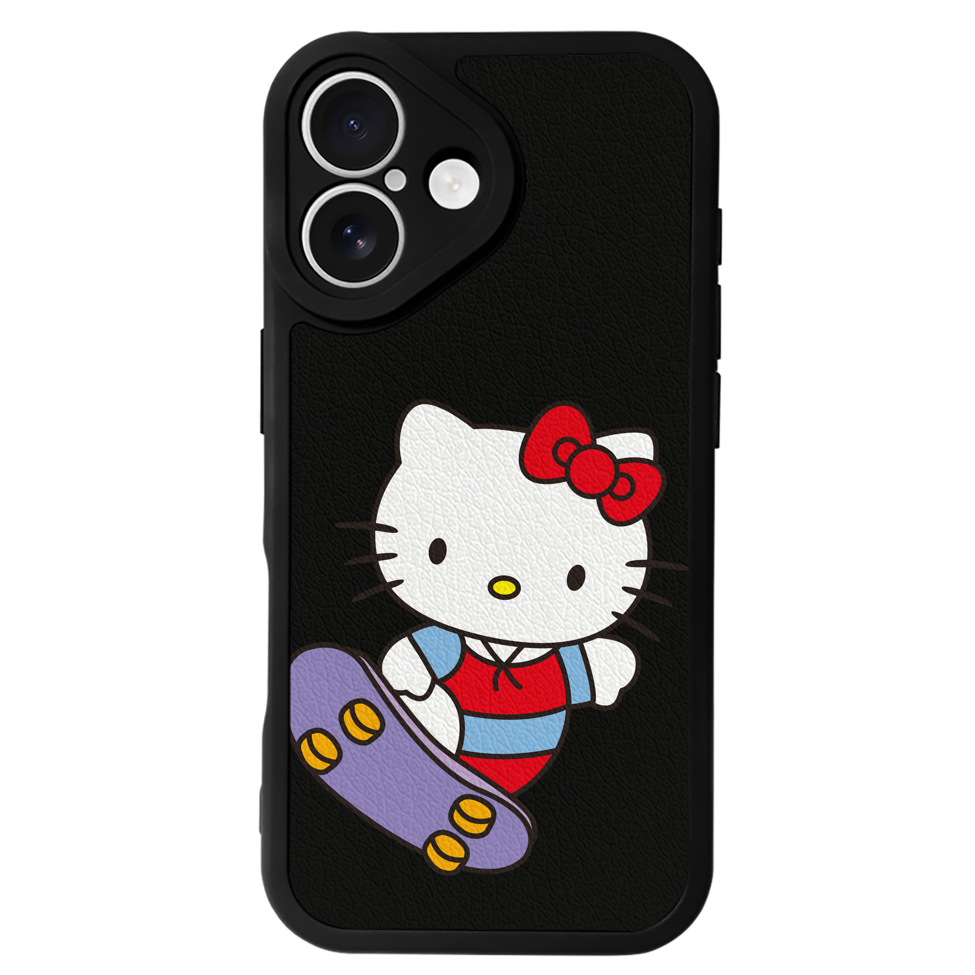 （画像用） Hello Kitty ハローキティ 【iPhone 16シリーズ対応】シリコンスマホケース（レザー調） 材質：シリコン